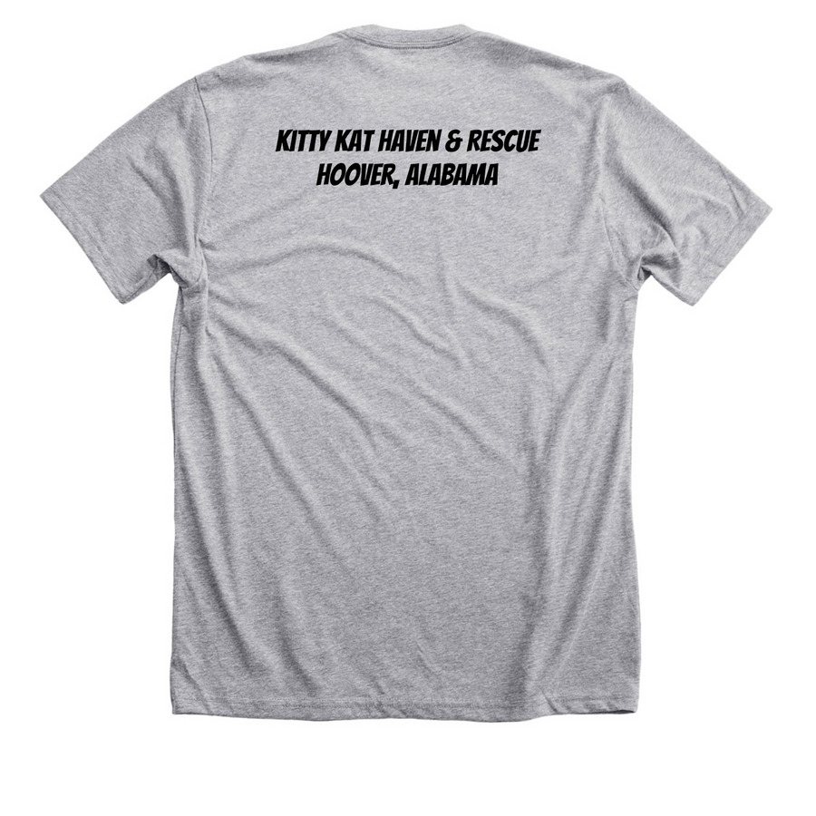 Kitty Kat Haven Rescue Everyday is Caturday!, a Athletic Heather Premium Unisex Tee (back-view)