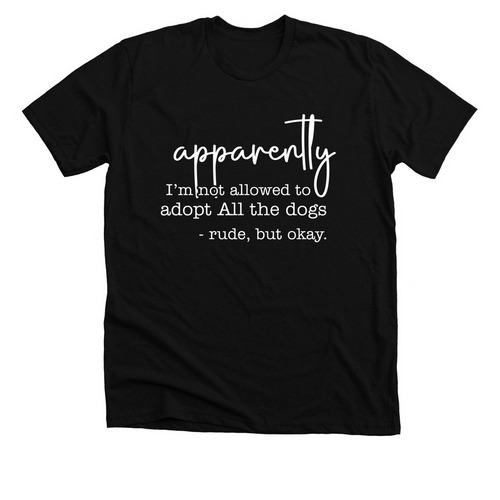 Adopt All Dogs, a Solid Black Blend Premium Unisex Tee