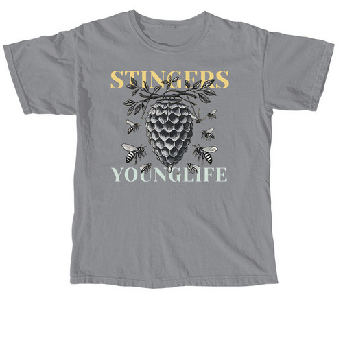 Vintage Stingers Young Life Tee, a Granite Comfort Colors Unisex Tee