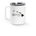 NFBH Hawaiian Islands Travel Mugs, a White Stainless Steel Travel Mug (back-view)