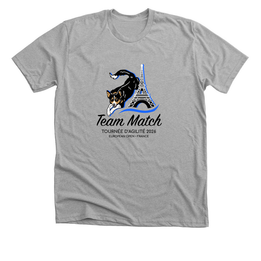 Match European Open 2026 T-shirt Fundraiser&nbsp;, a Athletic Heather Premium Unisex Tee