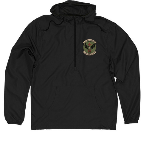 Company Windbreaker, a Black Quarter-Zip Windbreaker