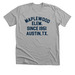 Maplewood Block Letter in Navy ? Adult Tee, a Athletic Heather Premium Unisex Tee