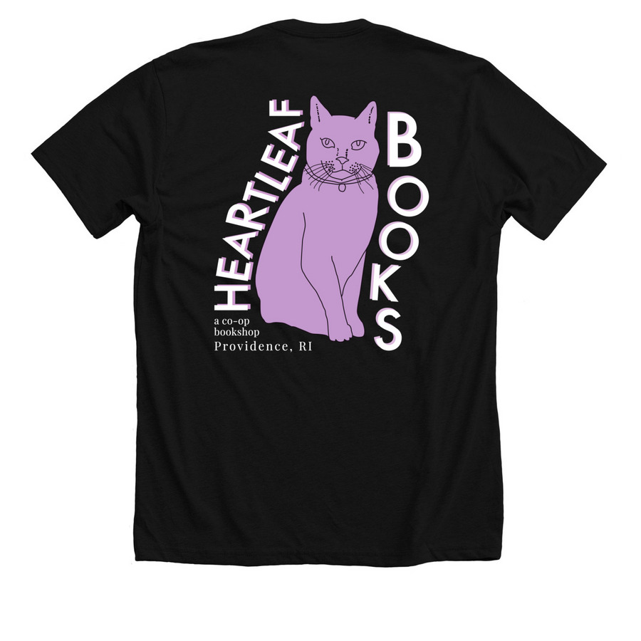 Heartleaf Books Shirt 2023, a Solid Black Blend Premium Unisex Tee (back-view)