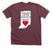 Teach Love Inspire, a Heather Maroon Premium Unisex Tee