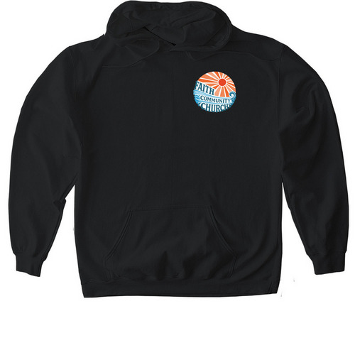 Faith Sunrise Sweatshirt, a Black Gildan Softstyle Pullover Hoodie