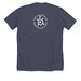 Turtle Tea with TTPG, a Heather Midnight Navy Premium Unisex Tee (back-view)