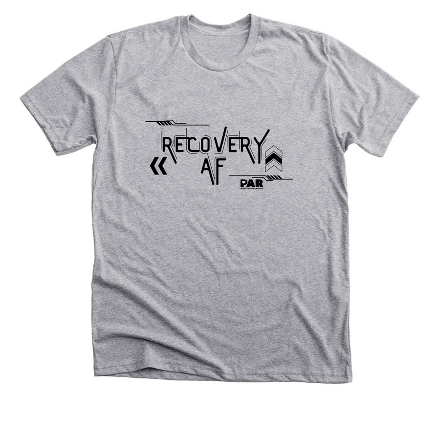 Recovery AF, a Athletic Heather Premium Unisex Tee