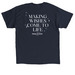Change a Life, a Navy Classic Unisex Tee (back-view)