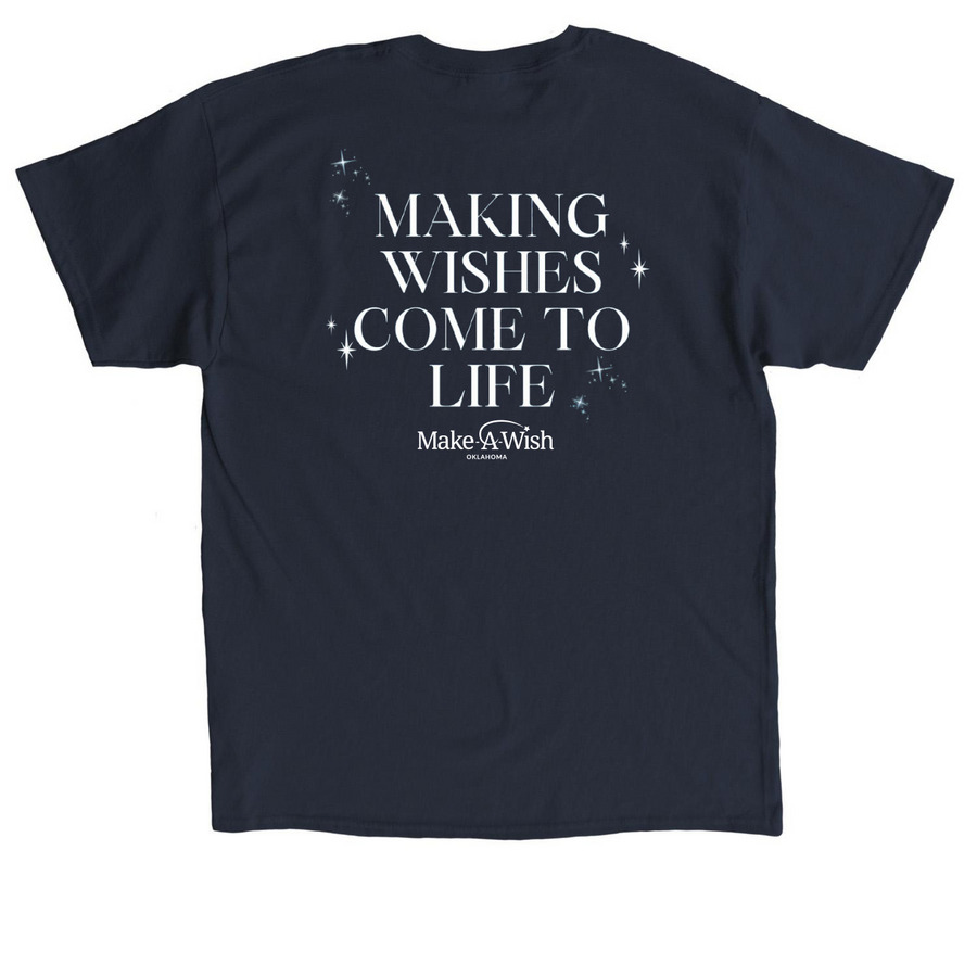 Change a Life, a Navy Classic Unisex Tee (back-view)