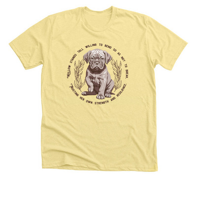 Willow Dogue de Bordeaux Rescue&nbsp;, a Heather Yellow Gold Premium Unisex Tee