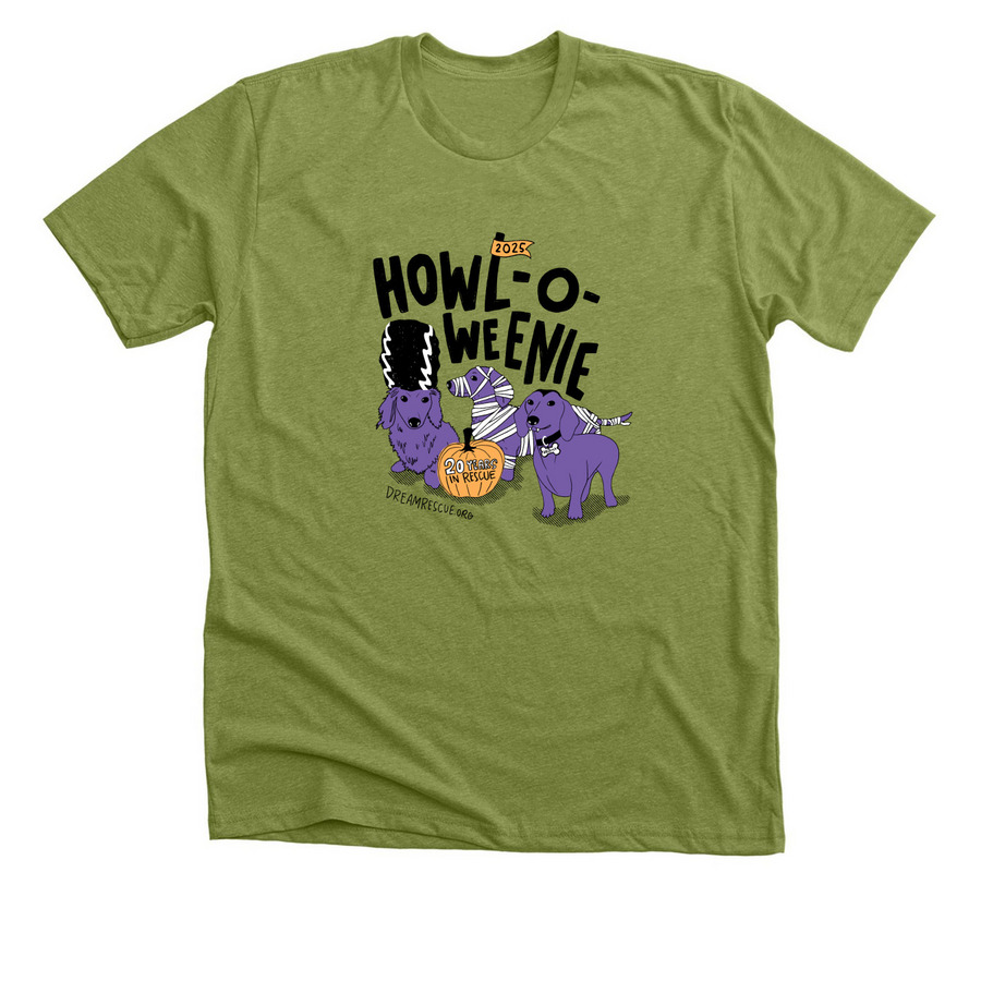 Howl-O-Weenie 2025, a Heather Green Premium Unisex Tee
