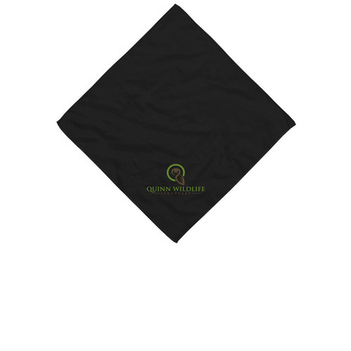 Quinn Wildlife Sanctuary Bandana, a Black Cotton Bandana