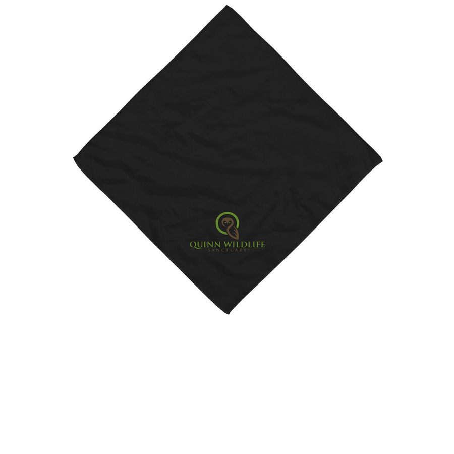 Quinn Wildlife Sanctuary Bandana, a Black Cotton Bandana