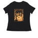 Camping Cryptids - Gold, a Black Women's Relaxed V-Neck Tee