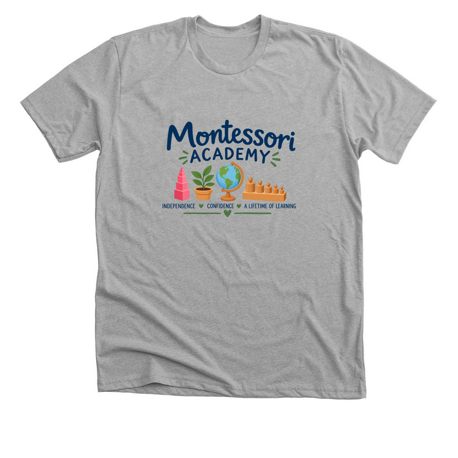 Montessori Academy of Virgina, a Athletic Heather Premium Unisex Tee