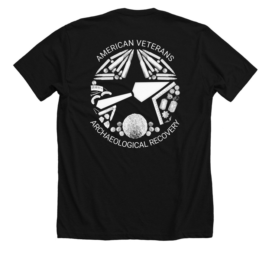 Metal Detection Artifacts, a Solid Black Blend Premium Unisex Tee (back-view)