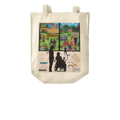 Emma's Alexander Disease Journey, a Natural Over-the-Shoulder Shopping Tote Bag