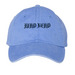 bird nerd--gothic style, a Periwinkle Printed Pigment Dye Baseball Cap