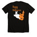 Hoppy Halloween, a Solid Black Blend Premium Unisex Tee (back-view)