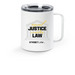 Equal Justice Under Law Travel Mug, a White Stainless Steel Travel Mug