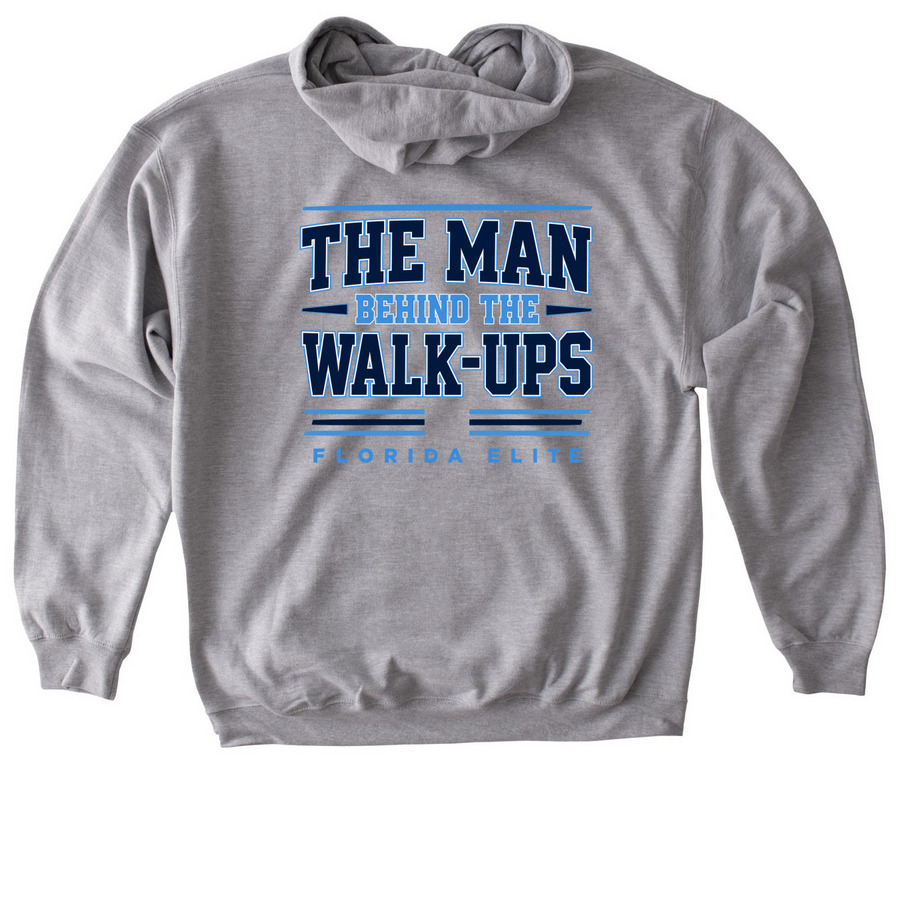 Team DJ, a Sport Grey Gildan Softstyle Pullover Hoodie (back-view)