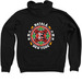 B NY, a Black Zip Up Hoodie (back-view)