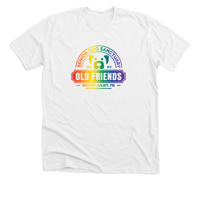 OFSDS Rainbow Logo, a Solid White Blend Premium Unisex Tee