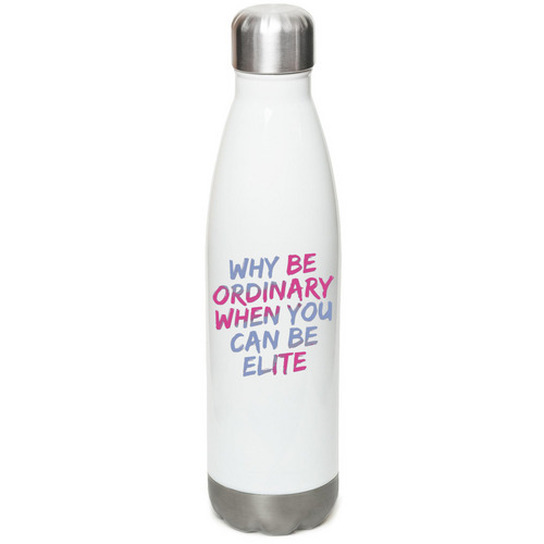 12U ELITE Water Bottle, a White Stainless Steel Water Bottle