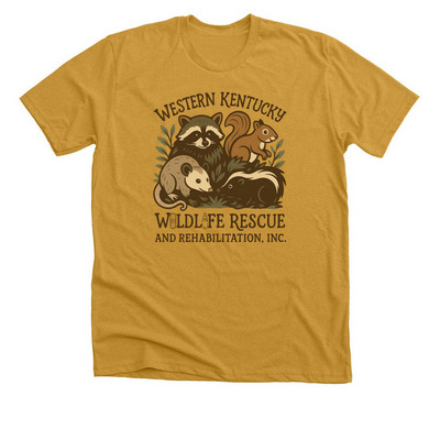 Wear to Care: Western KY Wildlife Merch, a Heather Mustard Premium Unisex Tee