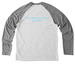 The Vibe., a Aluminum Grey/ Bright White Allmade Eco Triblend Colorblock Raglan Long Sleeve Tee (back-view)