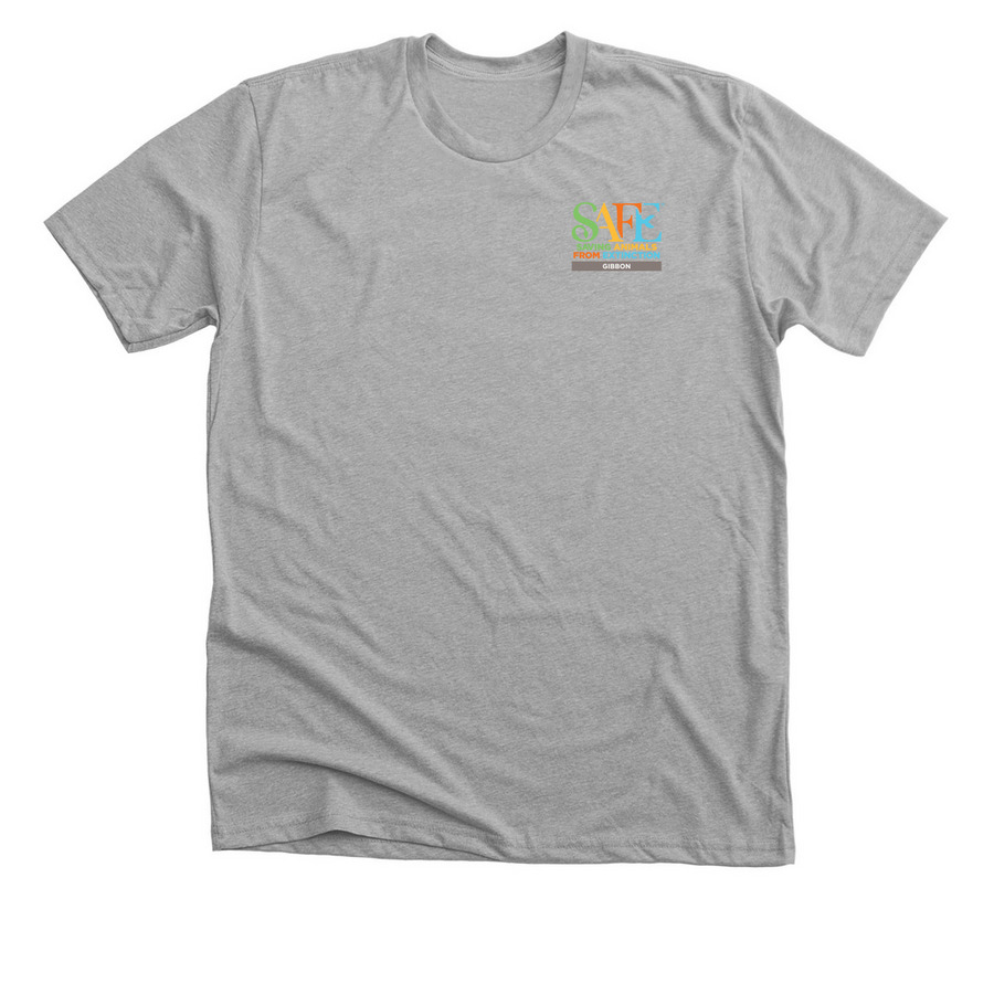 SAFE Gibbon - Rosie the Gibbon, a Athletic Heather Premium Unisex Tee