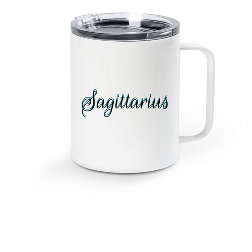 Sagittarius Travel Mug, a White Stainless Steel Travel Mug