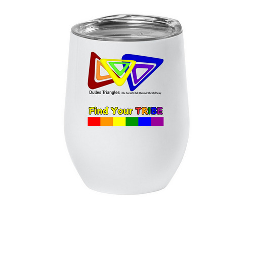 New for 2026 Show your DT's Pride!, a White Insulated Wine Cup