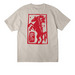 Fire Horse Block Print Shirt, a Dust Unisex Heavyweight Tee (back-view)