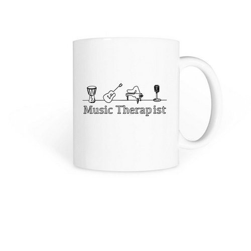 Music Therapist Mug, a White Coffee Mug