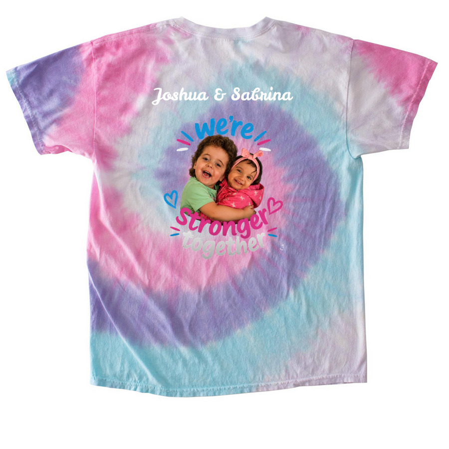 Jj & Sabrina&nbsp;, a Unicorn Classic Tie Dye Tee (back-view)
