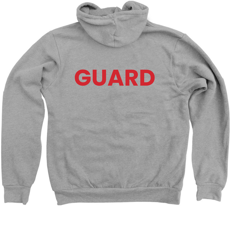 NC Pool Guards, a Athletic Heather Zip Up Hoodie (back-view)
