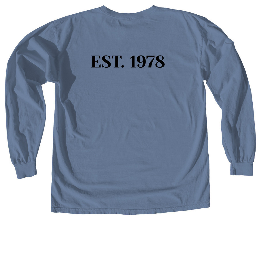 Ballet Pensacola Apparel, a Blue Jean Comfort Colors Long Sleeve Tee (back-view)