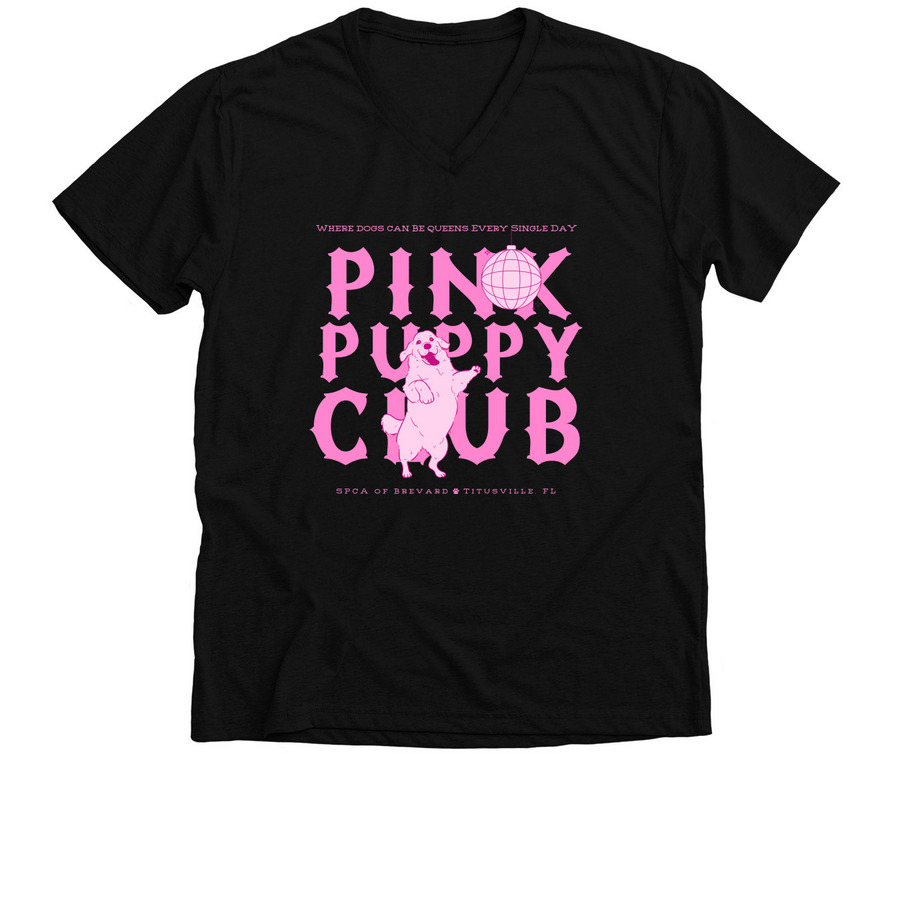Pink Puppy Club, a Solid Black Blend Premium V-Neck Tee