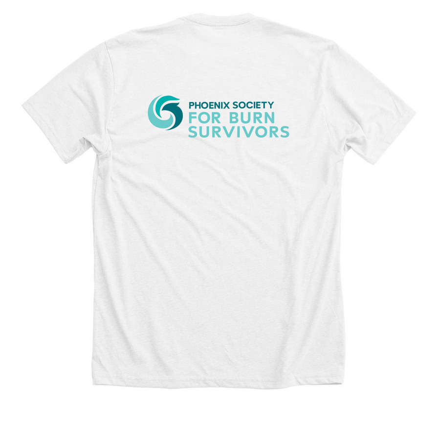 We're Survivors!, a Solid White Blend Premium Unisex Tee (back-view)