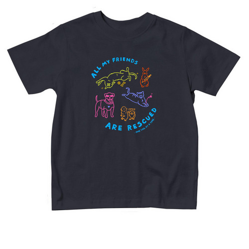 All My Friends are Rescued: Toddler Edition, a Navy Toddler Tee