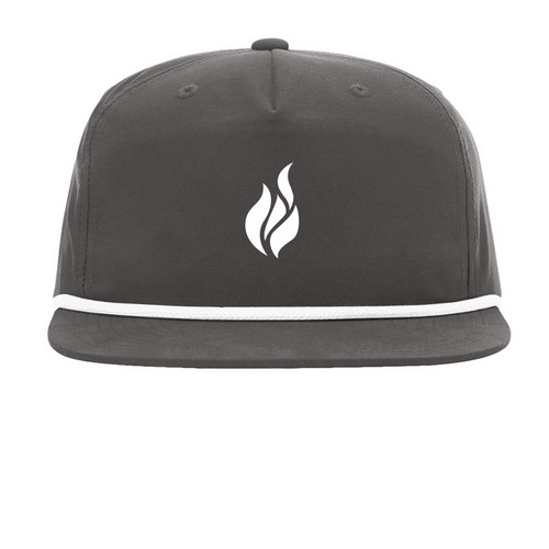 LCRP Hats, a Charcoal/ White Printed Umpqua Snapback Cap