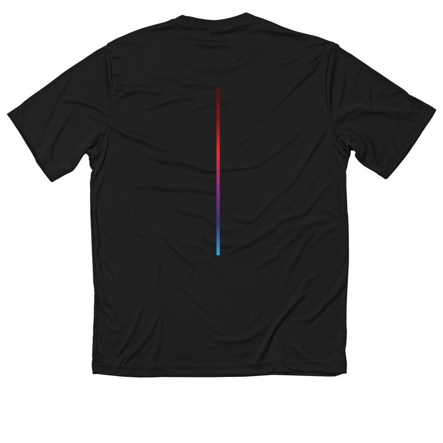 Hyperlinks Tech Tees, a Black Classic Performance Tee (back-view)