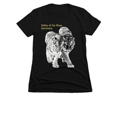 Kubwa & Trio, a Black Women's Slim Fit Tee