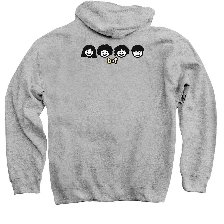 Bunch of Friends Hoodie, a Sport Grey Pullover Hoodie (back-view)