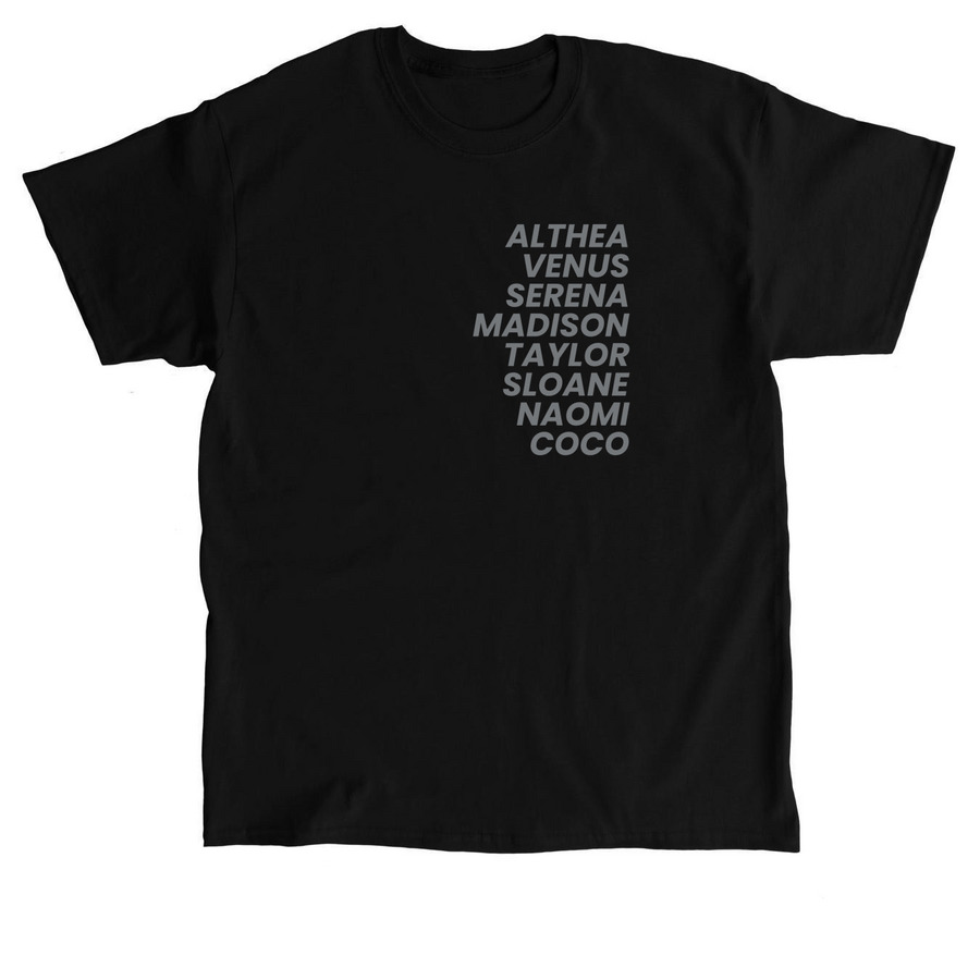 Historic tennis names, a Black Classic Unisex Tee