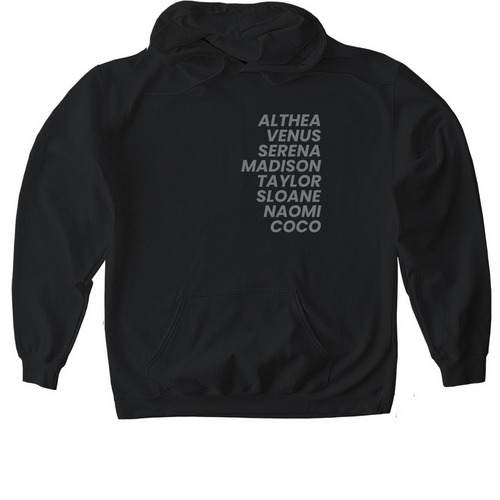 Historic tennis names, a Black Gildan Softstyle Pullover Hoodie