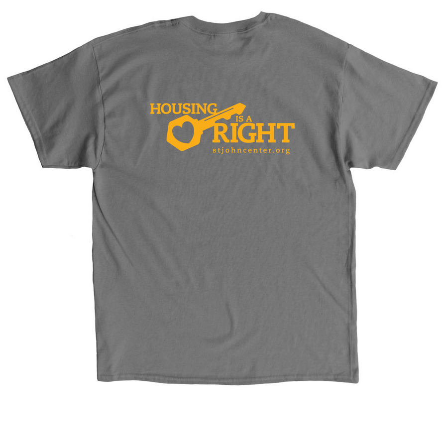 St. John Center Tee - Charcoal, a Charcoal Classic Unisex Tee (back-view)