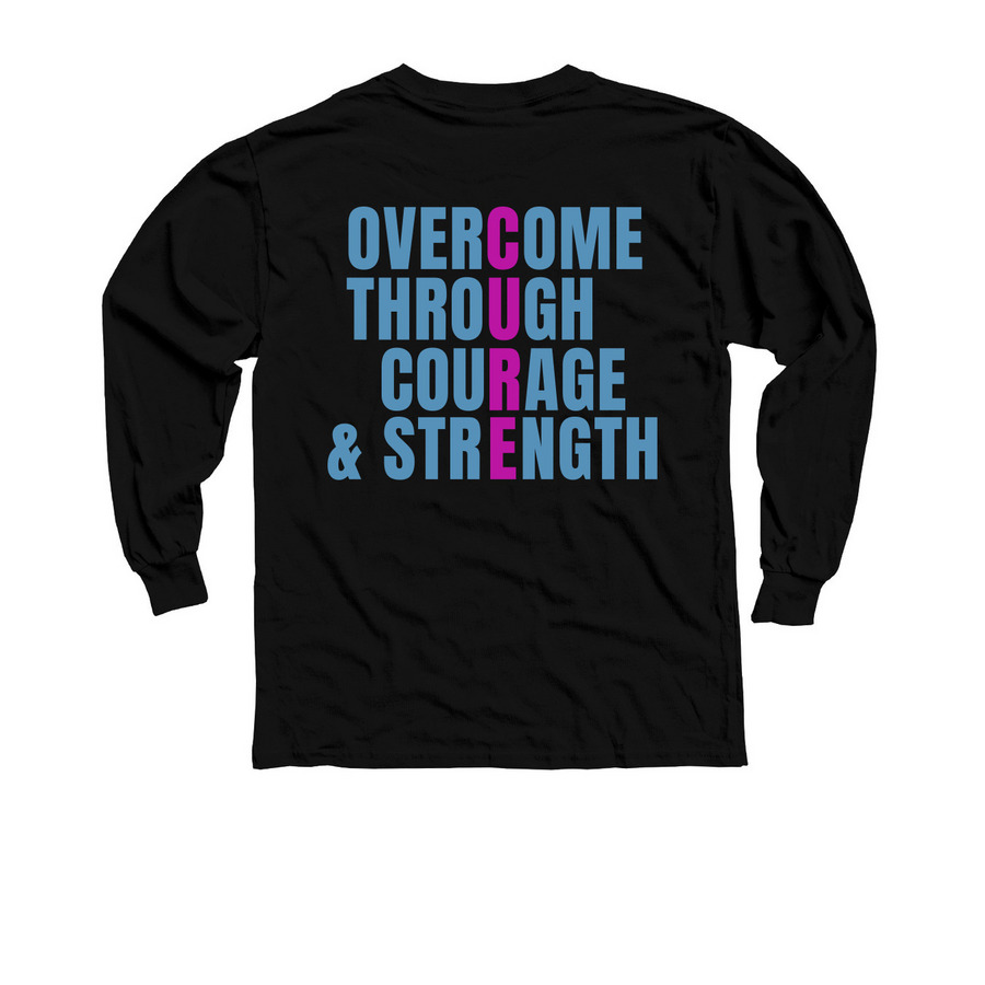 The LCC Foundation Fall & Winter '23, a Black Youth Long Sleeve Tee (back-view)